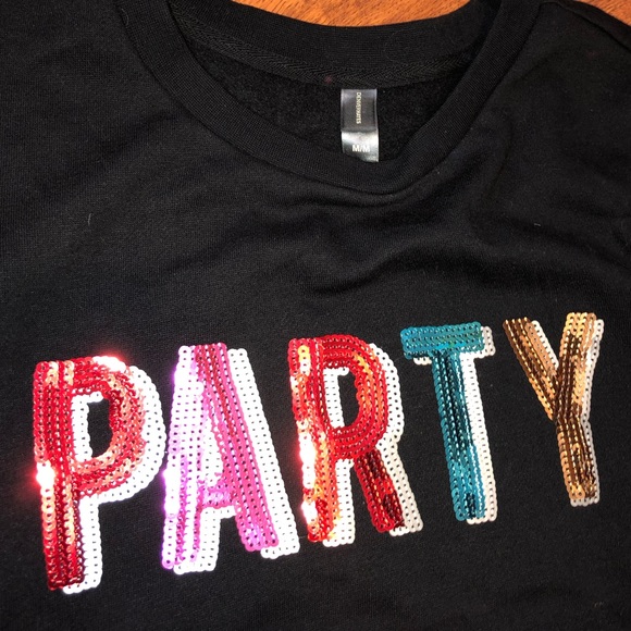 Party Sequin Crew Denver Haynes Sweater. - Picture 2 of 3
